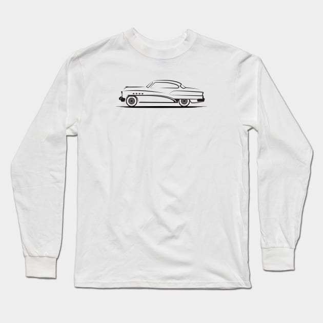 1953 Buick Roadmaster Black Long Sleeve T-Shirt by PauHanaDesign